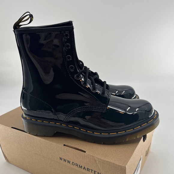 Dr. Martens 1460 Women's Patent Leather Lace Up Combat Boots 9 - Picture 9 of 14